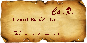 Cserni Rozália névjegykártya
