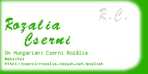 rozalia cserni business card