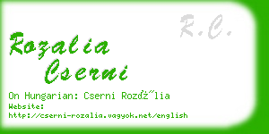 rozalia cserni business card